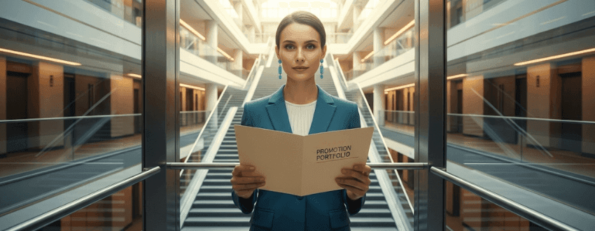 career-advancement-for-women-promotion-elevator-hero Cinematic upward-motion elevator scene symbolizing promotion and career advancement for women